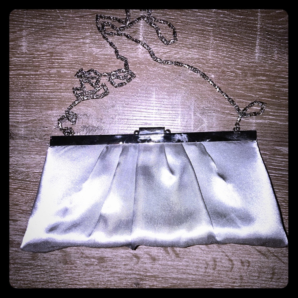 Jessica McClintock Silver clutch purse